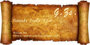 Gasch Zsófia névjegykártya