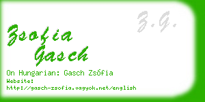 zsofia gasch business card
